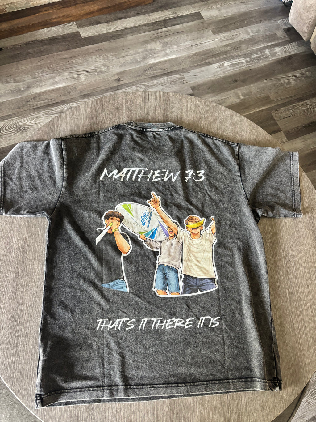 WOTD- Matthew 7:3, Stone Washed T